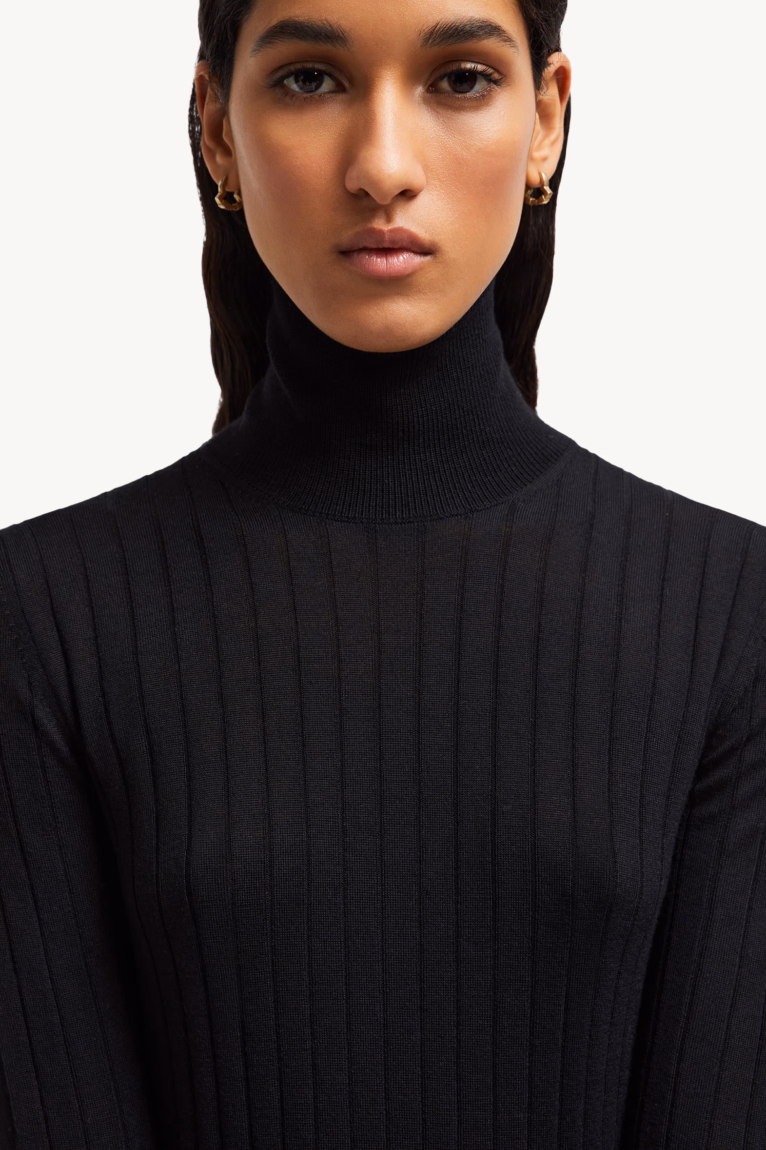 Wool & Cashmere Turtleneck Sweater Women Black Moncler 6